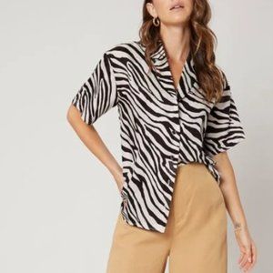 NWT Zebra striped blouse - Animal print shirt
